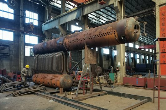 20T/hr steam boiler under processing in the workshop 